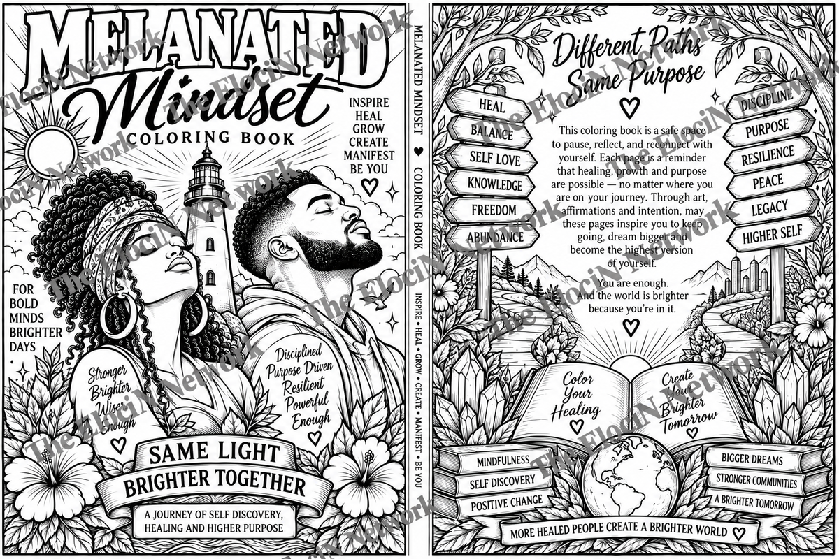A Melanated Mindset (Male Version) Coloring Book