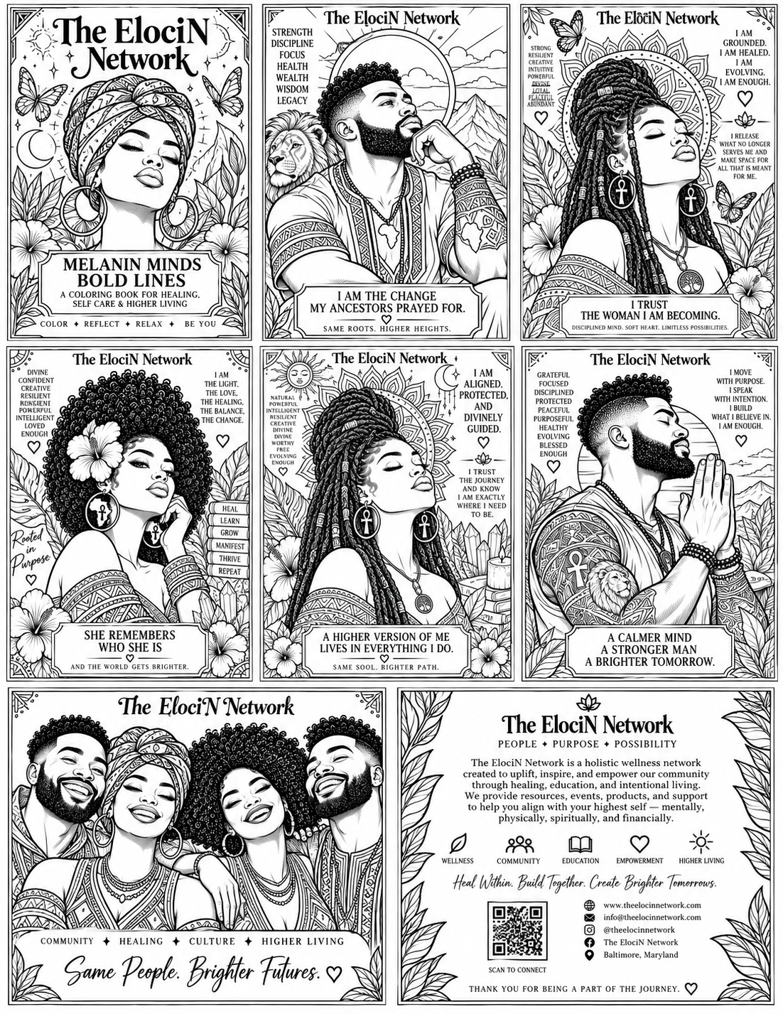 A Melanated Mindset Coloring Book