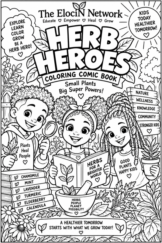 A Herb Hero’s Children’s Comic & Coloring Book