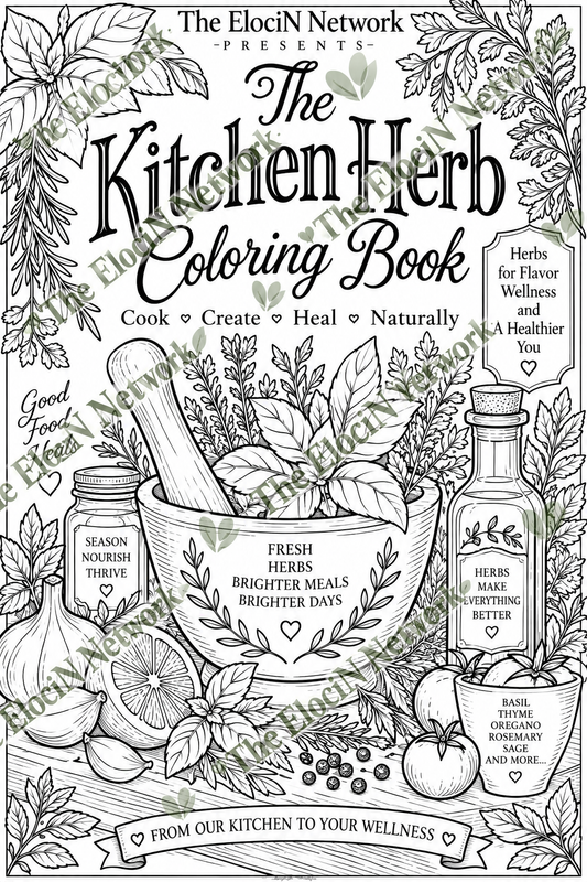 A Kitchen Herb Coloring Book