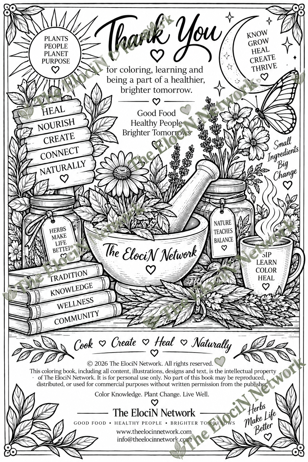 A Kitchen Herb Coloring Book
